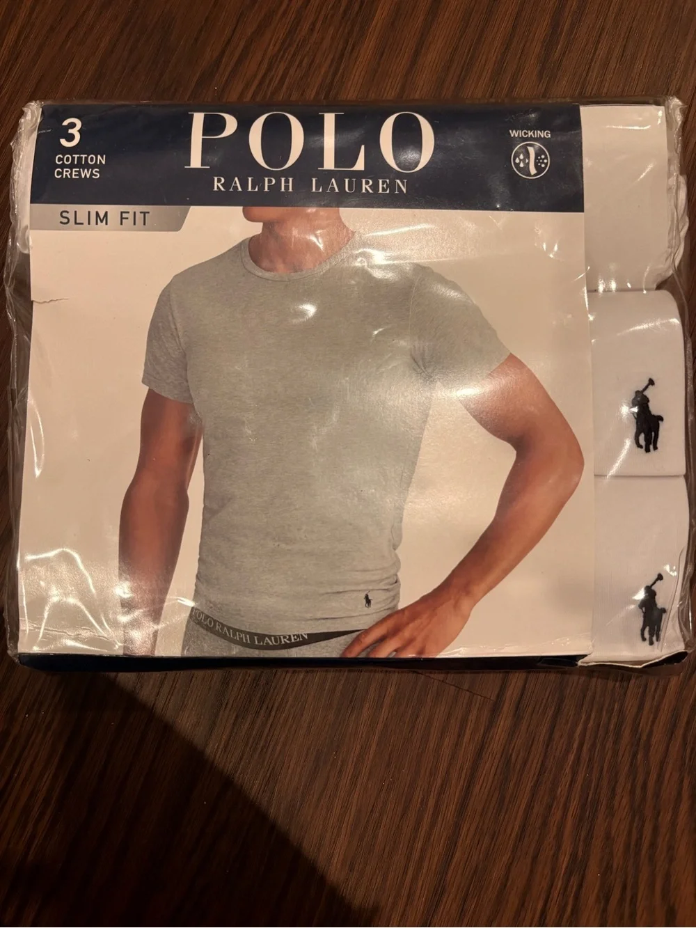 Polo by Ralph Lauren Slim Fit Crewneck Undershirts - Gray (3-Pack)
